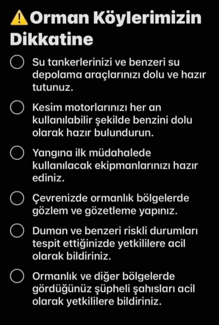 ⚠️ Orman Köylülerimizin Dikkatine...

#Kastamonu
#OrmanYanginlari