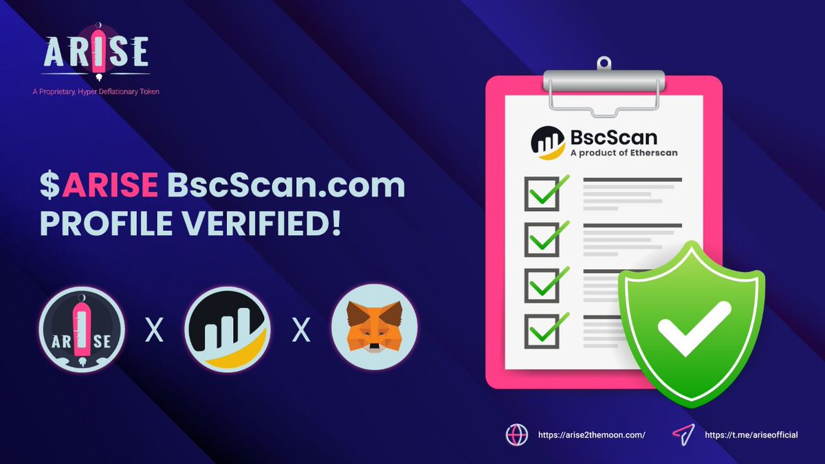 We Believe in Community Trust. First project to get bscscan verification even before presale/launch

Verified BSCSCAN Link-
bscscan.com/token/0x1efa81…

TechRate Audit Done✅ -
github.com/TechRate/Smart…

#WE_ARISE_TOGETHER