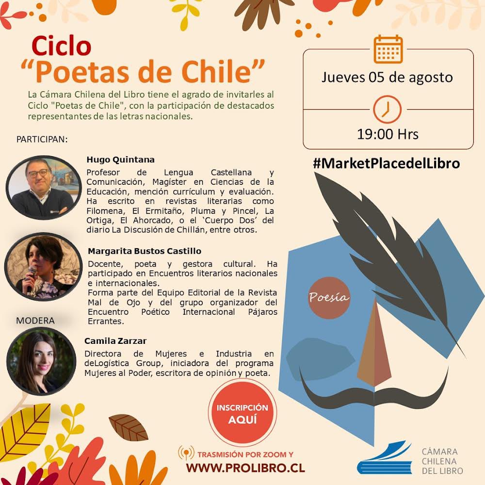 ¡Aún estás a tiempo! Inscríbete y participa en el próximo conversatorio del ciclo "Poetas de Chile", con la participación de Hugo Quintana y Margarita Bustos Castillo. Más detalles en esta nota ➡️ culturaacompanada.blogspot.com/2021/08/ciclo-…