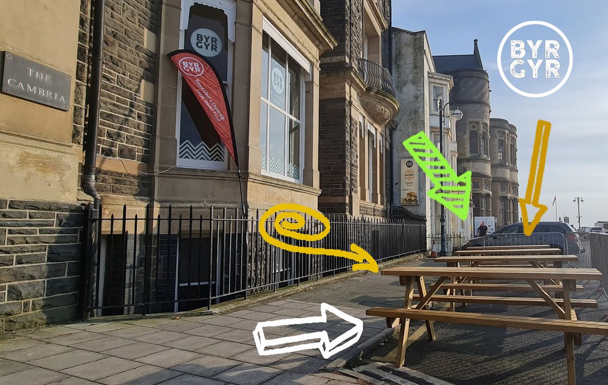 Mae yna rhywbeth newydd gyda ni yn Byrgyr! 
Dyma awgrym!

There's something new at Byrgyr!  
Here's a hint!

If you'd like to grab one of our outdoor tables, you can choose to do so here:
byrgyr.wales/pages/book-a-t…

👍🍔👍🍔👍🍔👍🍔👍