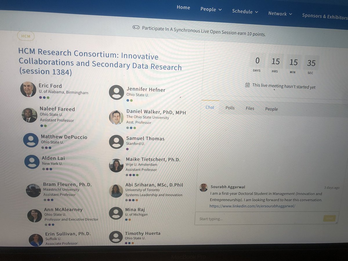 AOM is not over. Excited for tomorrow’s HCM Research Consortium starting 9.00 AM ET talking about research collaborations tackling grand challenges and wicked  problems with @Bram_fleuren @alden_lai @mcalearney @sriharanabi Erin Sullivan Matt DePuccio @SamuelCThomasMD and others