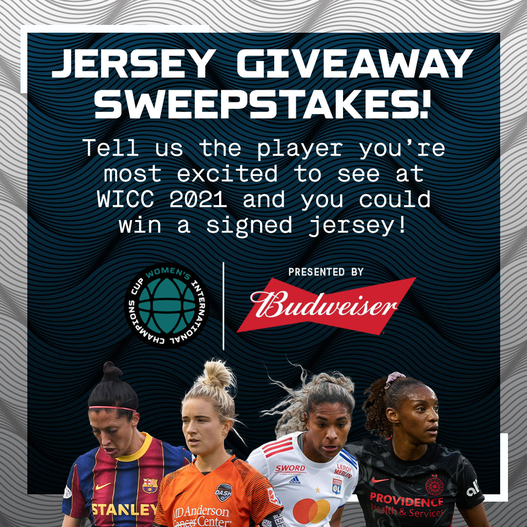 Women S International Champions Cup S Tweet Reply With The Player You Re Most Excited To See At Wicc21 And Automatically Be Entered For A Chance To Win A Signed Jersey Score Wicc21