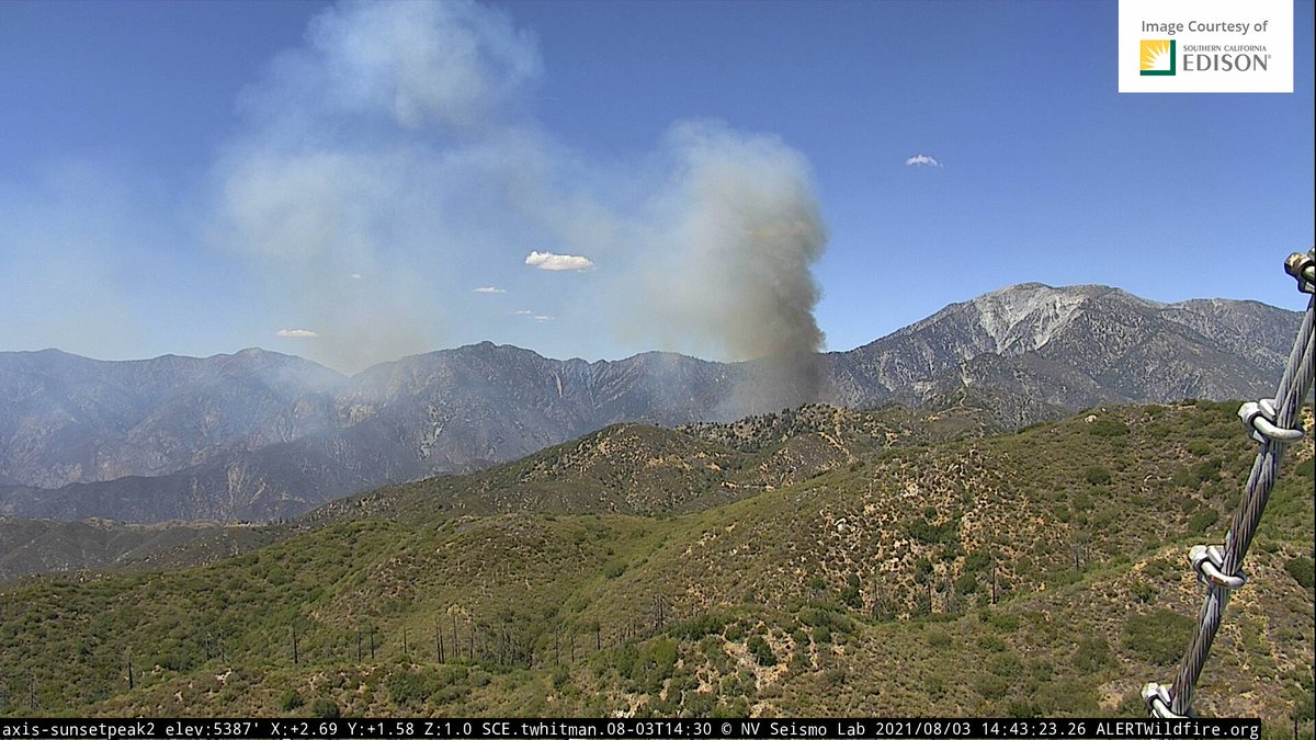 edgarrmcgregor's tweet photo. Yeah, this one is taking off. Images are just 13 minutes apart here.

This is the #AntonioFire about 35 miles ENE of downtown L.A. It is in open terrain. Temperatures are 95°F - 105°F. 

Last burn was #WilliamsFire in 2002 to the west, and #GrandPrixFire in 2003 to the east. https://t.co/9H0GBa1drn