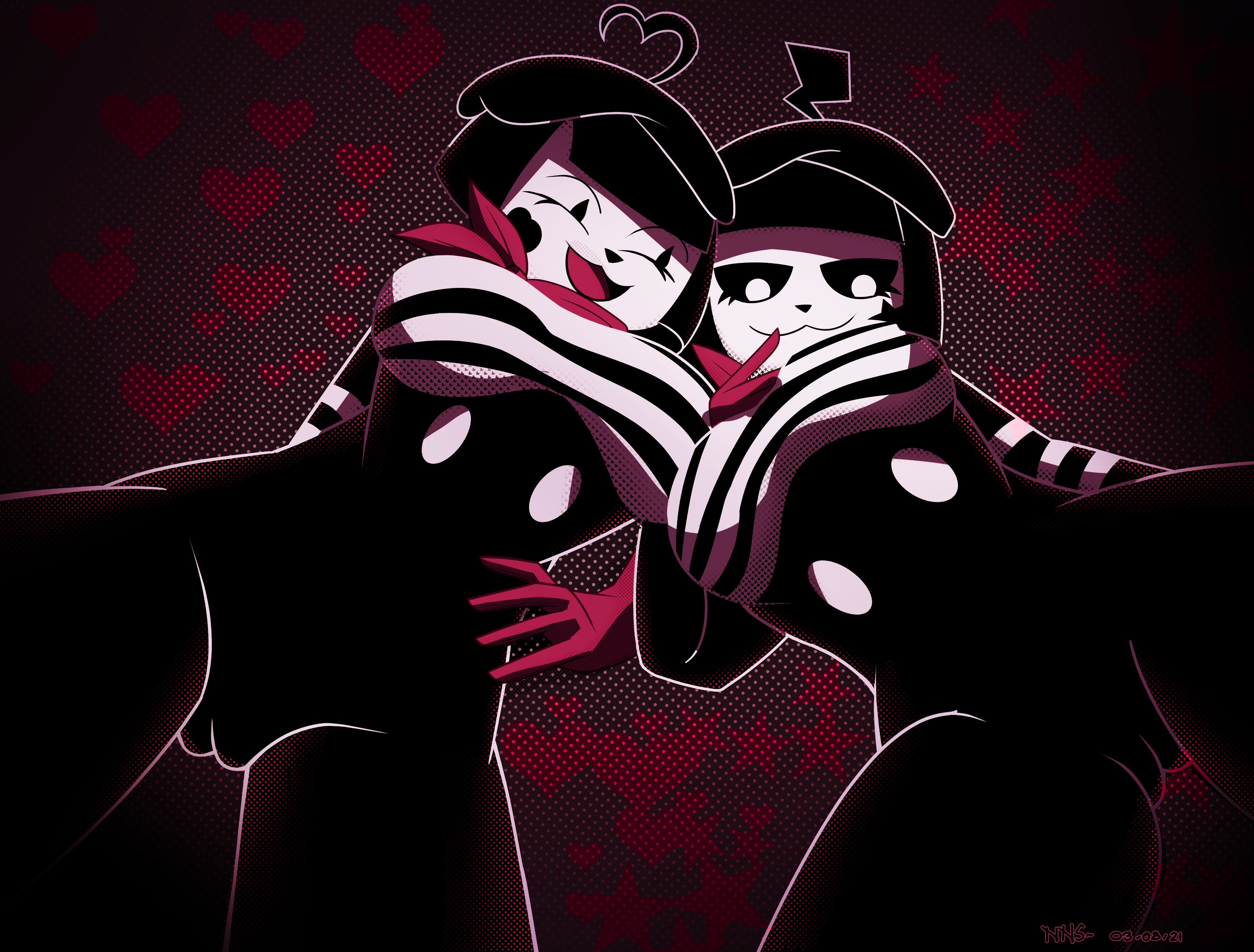 bonbon and chuchu (mime and dash) drawn by derpixon