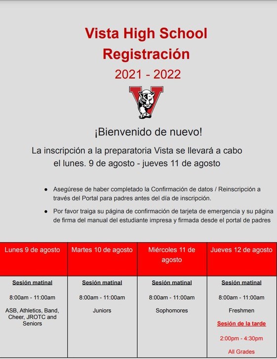 Vista High School tweet media