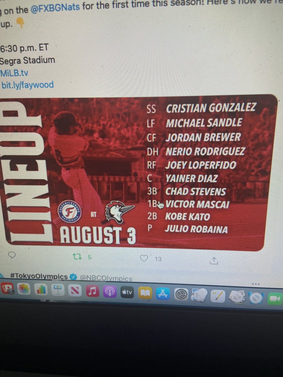 kim_sandle's tweet photo. The lineup for Michael first professional game tonight https://t.co/ScZPB7INVA