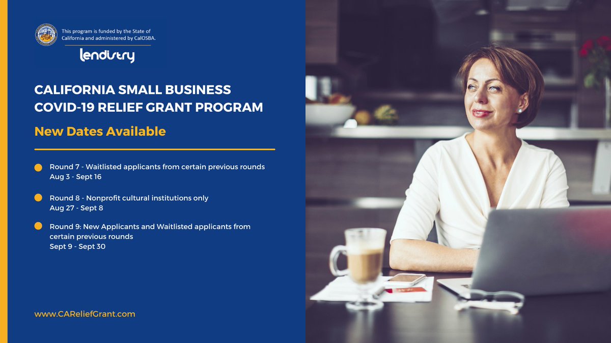 The $1.5B expansion of the #CAReliefGrant means California #smallbusinesses &amp; nonprofits that have been highly impacted by #COVID19 can continue to get the economic support they need. CAReliefGrant.com