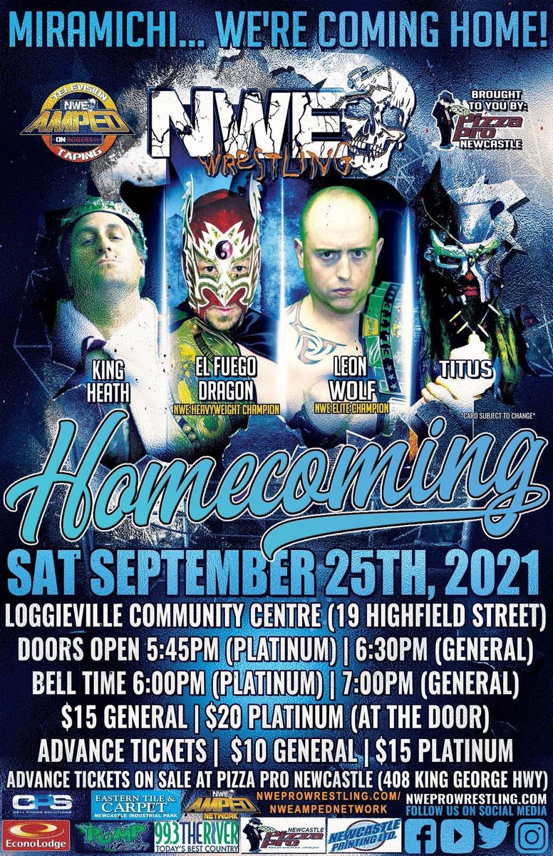 Miramichi… we’re coming home on September 25th at the Loggieville Community Centre!