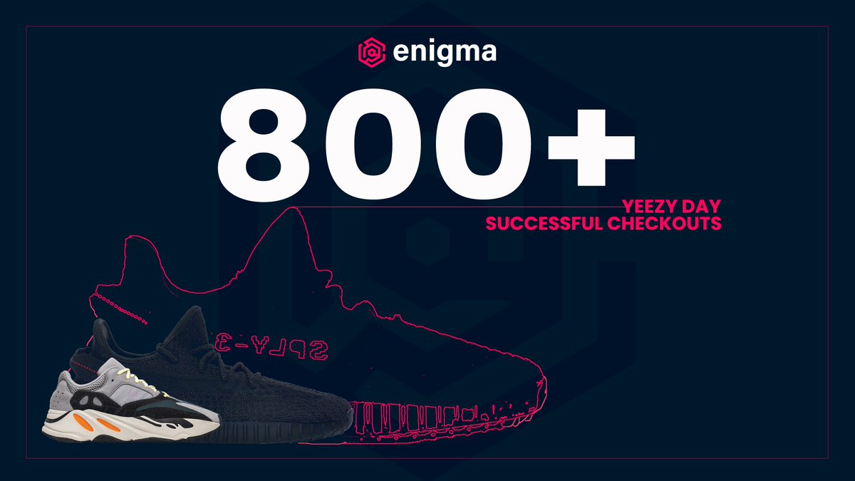 Our first take on YeezySupply after closed beta 🥳

Enigma users copped pairs with ease throughout the whole day!

We have much to show. Simply like this tweet to win a Free Monthly!!