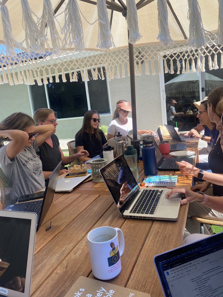 LCMSLib's tweet image. And just like that, WE’RE BACK! So much love for this crew! Collaboration and inspiration station ❤️ #SRVUSD #SRVLibraryLove #LCMS #SecondaryTeacherLibrarian #TL4ever