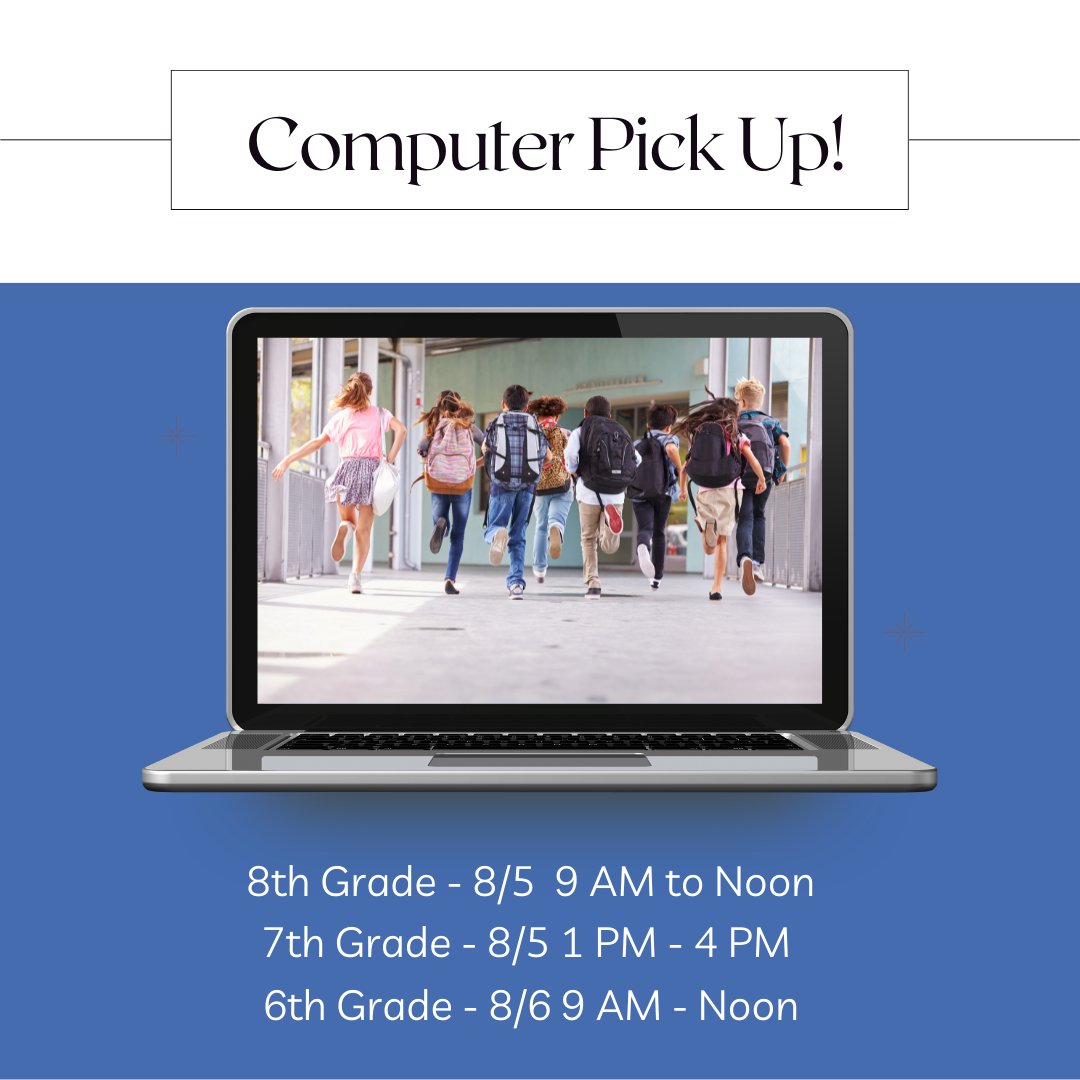 discovery_STEM's tweet photo. Team Discovery,
We are excited for the start of the 2021-2022 School Year! We will begin Pre- Laptop checkouts this week in the media center for all enrolled Discovery students. 

See Our thread for times and contact information https://t.co/gxpnbEFt52