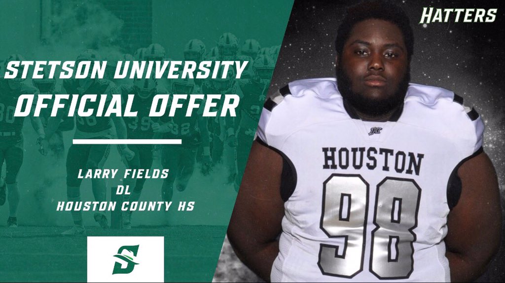 larryfields981's tweet photo. I’m extremely blessed to receive my first offer from Stetson university‼️@Coach_Lamp23 @Ztaisler @BearDownHOCO @coachbkyoung @MrSpeakLife https://t.co/1YsHpvtfWr