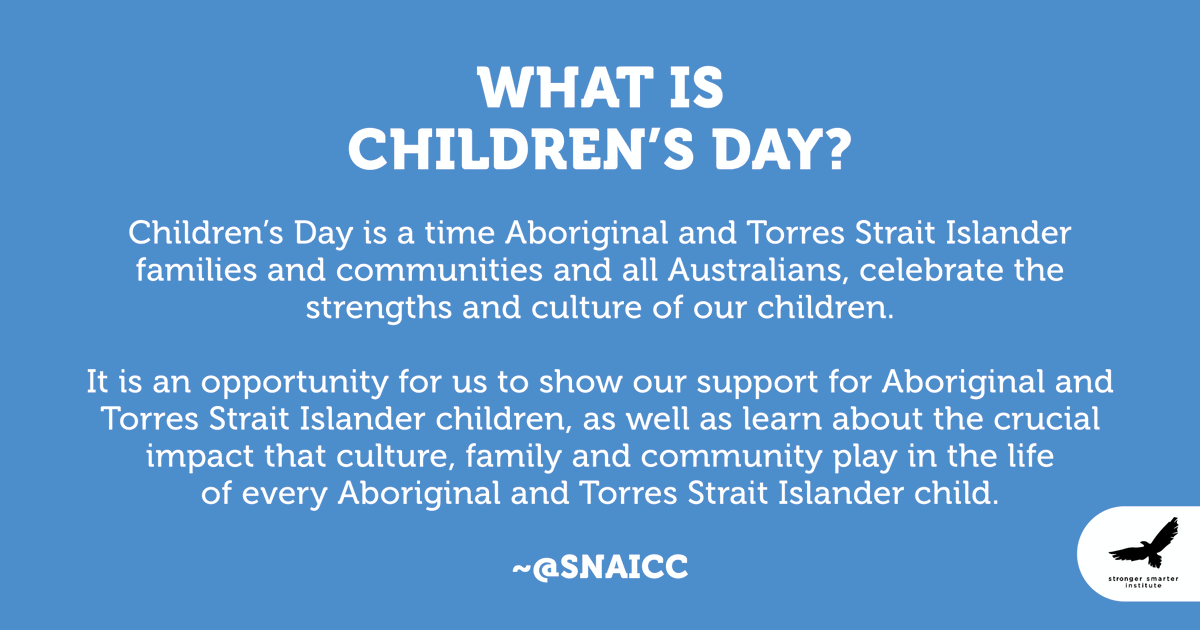 StrongerSmarter's tweet photo. 4th August is #NationalAboriginalandTorresStraitIslanderChildrensDay.

The 2021 theme is PROUD IN CULTURE, STRONG IN SPIRIT.

You can support this through your school and classroom practices, when you engage with the #StrongerSmarterApproach.

#IndigenousChildren #alwayswas https://t.co/om0DjIhvUt