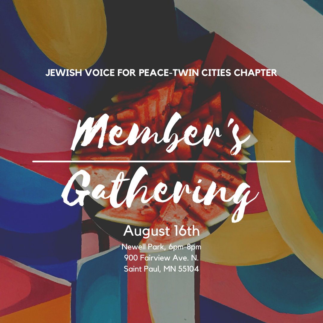 Members Gathering August 16th! - mailchi.mp/37958c7cb518/m…
 Join us August 16th for our Members Gathering! 6-8pm at Newell Park in St. Paul. We hope to see you there!
