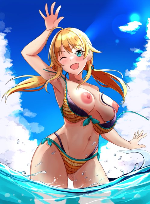 mgr「プロデューサー!!こっちこっち～!!」
P(めぐる……!水着が…!!)
#シャニエロ 