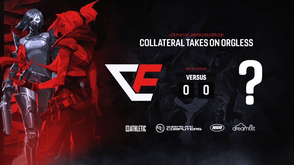 CollateralORG's tweet image. For our first match of the @LPL_Play @PlayVALORANT Evolution Cup, we take on #Orgless! 

7PM AEST casted by @MercuryCasts, you can find the stream via the link below! --&amp;gt; 
twitch.tv/MercuryCasts

#CESVAL #LPLVALORANT #Valorant #LPL #Streamer #Twitch #TwitchTV