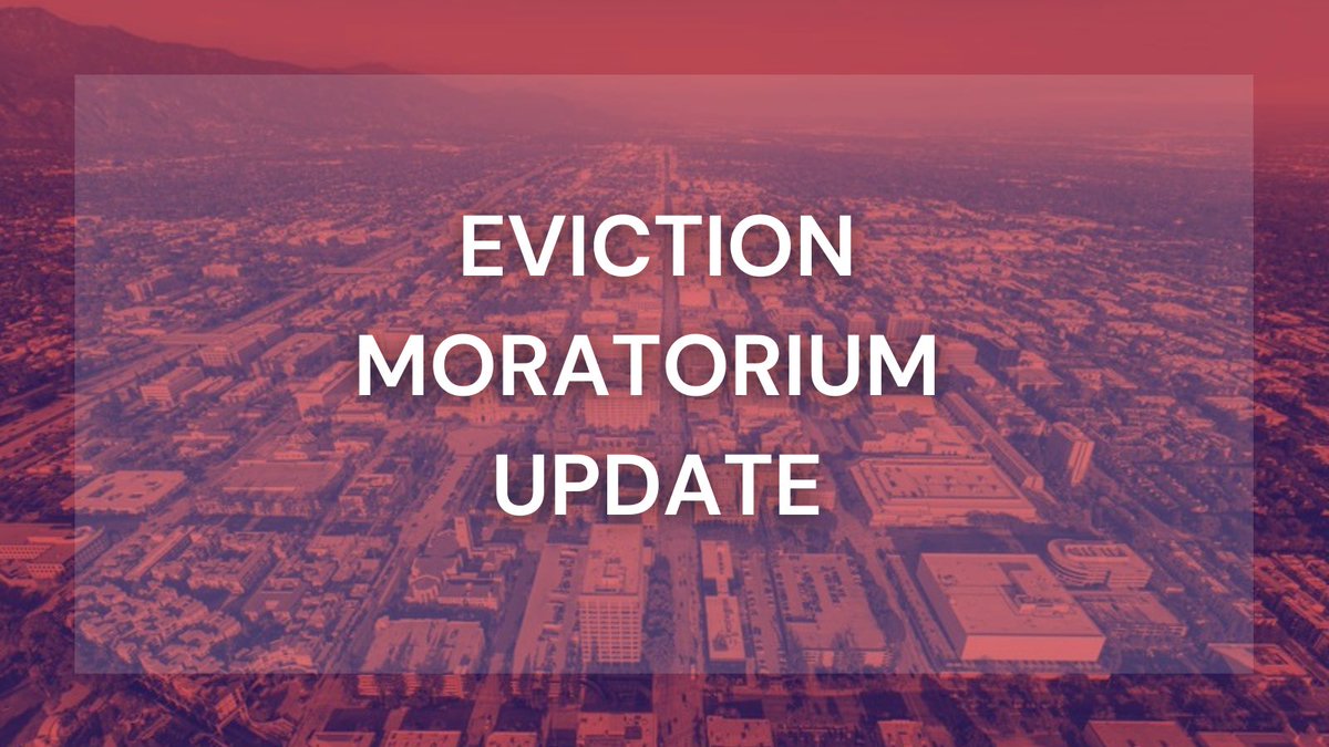 City of Pasadena on Twitter "All renters are still protected by our