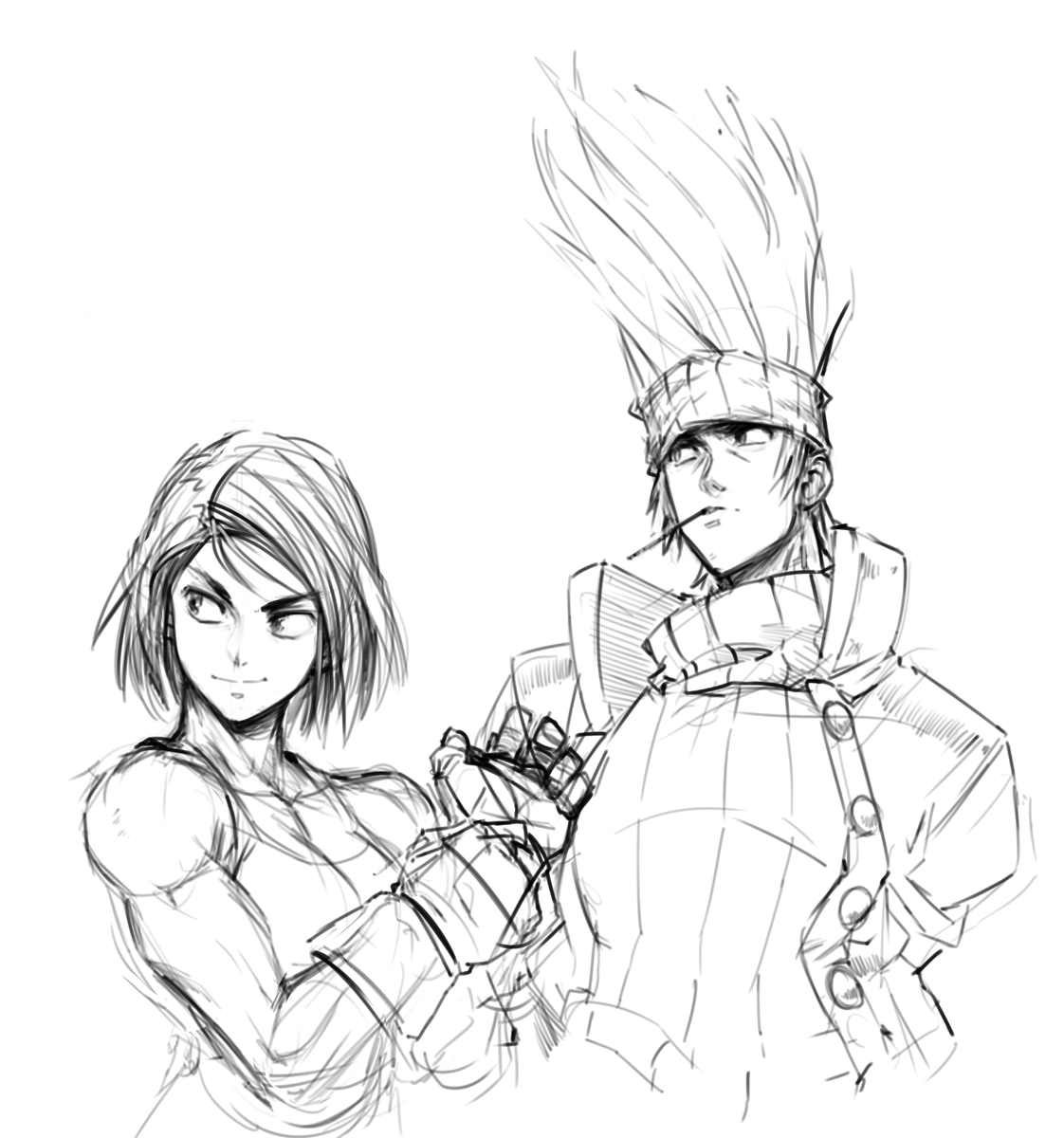 Took a break to sketch some of my favorite delinquents. I wanna add in more bc AHHH #RivalSchools 🔥🔥🔥

#Capcom #Akira 
