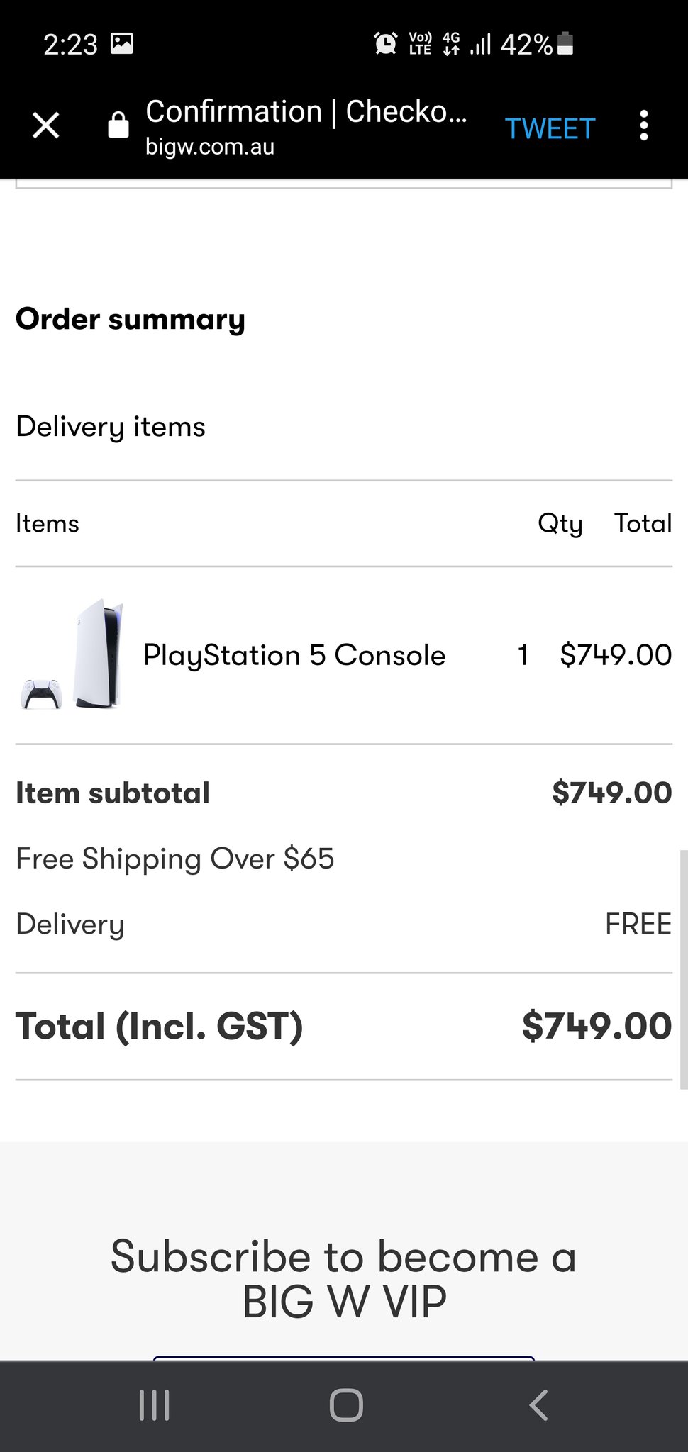 PS5 Stock Alerts Australia on Twitter "[STOCK] PS5 in stock at Big W