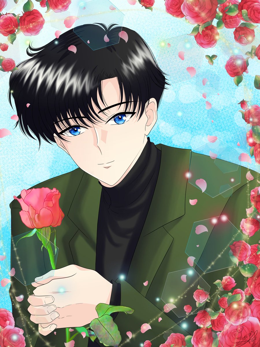 Lisssan8's tweet photo. En honor a Mamoru Chiba 🌹

#SailorMoon 
#MamoruChiba https://t.co/wmPlLsRmV5