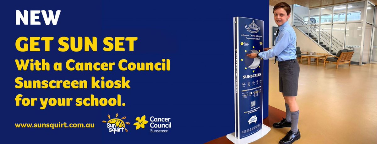 SunSmartCBR's tweet photo. August is Hats On. Win a cool #SunSquirt Kiosk for your school. https://t.co/bIQO2aYutn https://t.co/GdqZxsubLK