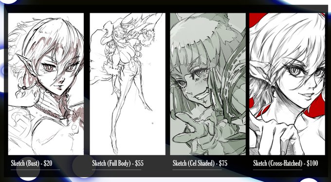 Commission info. Please give me a day or two to respond (unless stated otherwise) if you're interested. Extra details in the last image. Depending on my schedule anything commissioned may take a while to be delivered. I may reject commissions I feel unsuited for. 