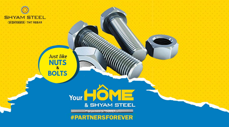 shyamsteel's tweet photo. A nut & bolt go hand in hand, one is incomplete without the other. They’re truly #PartnersForever.
#ShyamSteel #flexiSTRONG #TMTBar is the perfect partner for the construction of your dream home as its properties of strength & flexibility will keep your home strong. https://t.co/GgayUK77Lr