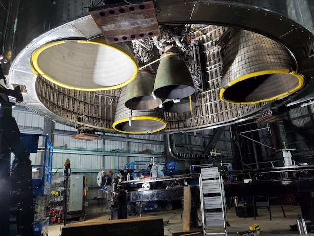 All 6 engines mounted to first orbital Starship