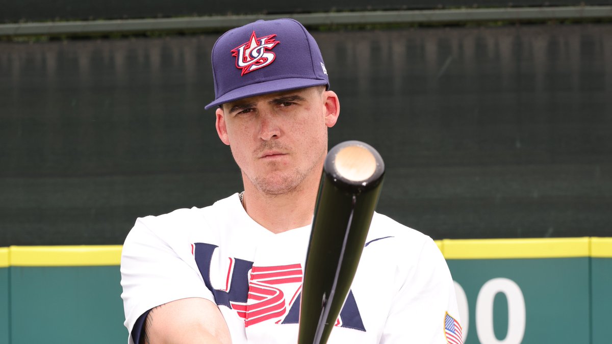 USABaseball's tweet photo. TYLER AUSTIN POWERS 😤

He drives the first pitch he sees in the fifth waaayyy over the wall for a solo homer that puts us up 3-0 #ForGlory🇺🇸 https://t.co/nErdzZl6C1