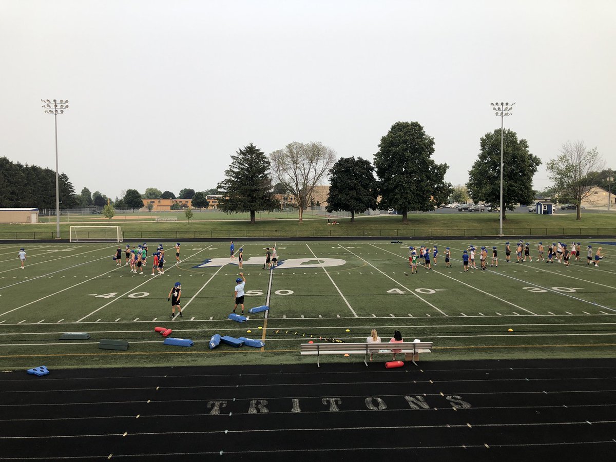 ndatritonfb's tweet photo. Putting the finishing touches on day 1, back at it under Friday night lights in 17 days! https://t.co/jFwJRwDFNs