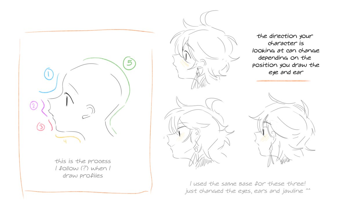 do you have tips on drawing side profiles? :O when u draw them it's so pretty U_U - Hello!
Hope this helps? I honestly don't think too much when I'm drawing sorry ><;; i tried to explain as best as i could

I also have this speedp… https://t.co/jUyMfNctbm 