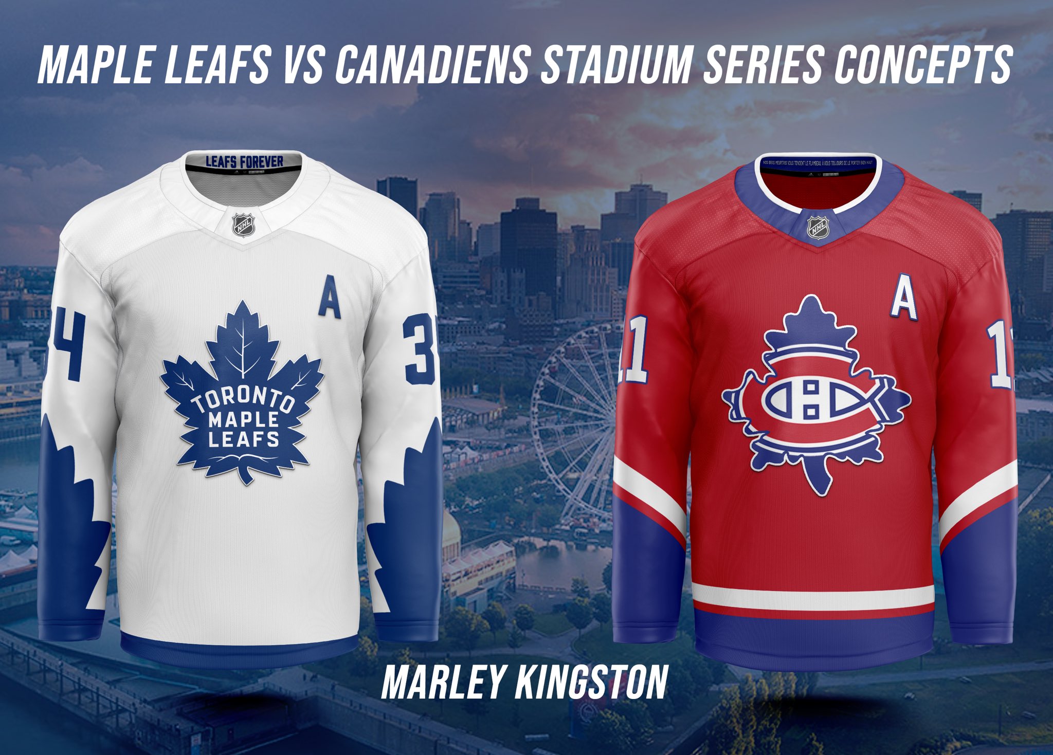 Paxton on X: Maple Leafs vs Canadiens Stadium Series Jersey