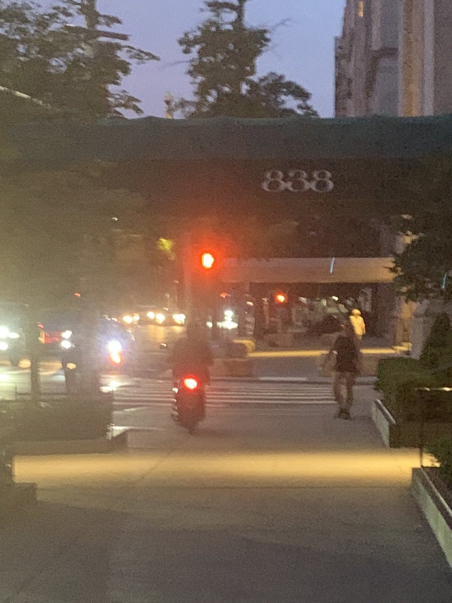 JenninNYC's tweet photo. What the fuck are people smoking on the upper east side tonight?! Some douchebag in a @MercedesBenz GLC AMG nearly ran me over doing 70mph on 64th St- only to get stuck at a red light (💁🏻‍♀️😈) and then this ass clown nearly takes me out…yes, that’s a motorcycle on the sidewalk… https://t.co/nHY5G8DkF8