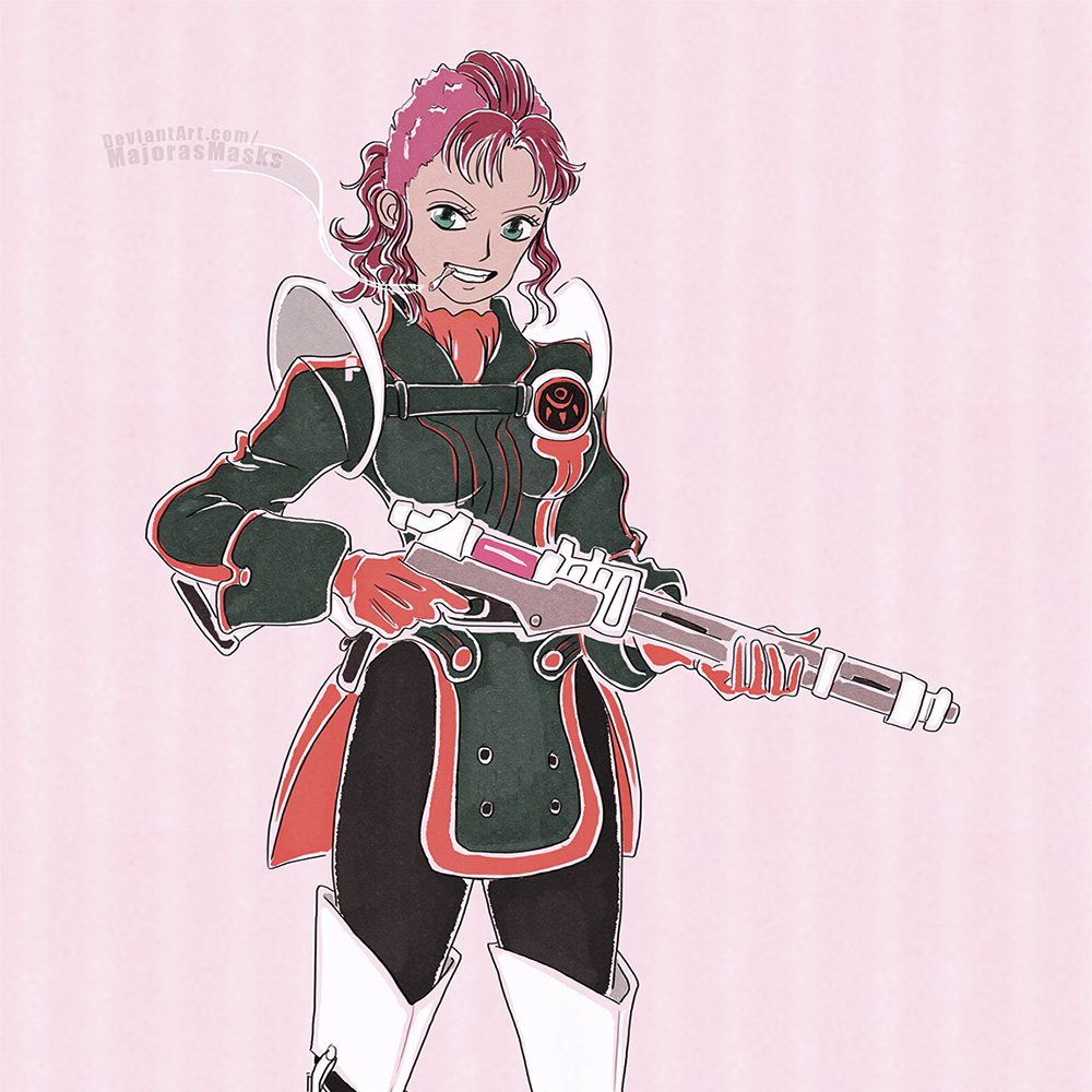 MajoraNoKamen's tweet photo. @marines_one: Bell-mère as a RAmarl (Oran Section ID). 🔫🌟🍊
This OP-PSO/0 crossover is inspired by the "sci-fi AU" prompt of the Marines Week. ^^
#OPMarinesWeek #Bellmere #OnePiece #OnePiecefanart #ベルメール #ワンピース #PSO #PhantasyStarOnline #PhantasyStar0 #PhantasyStarZero https://t.co/jQLn9CoY21