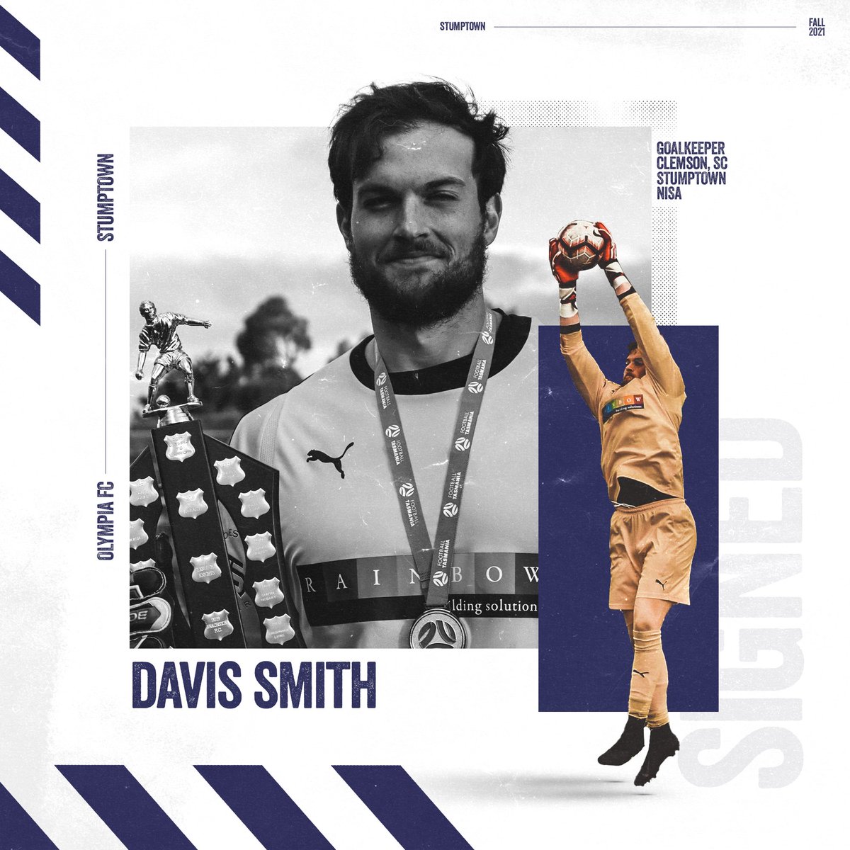 Welcome to the team Davis Smith!

Yup, that’s a trophy you see and we like those! We’re excited to welcome a new goal keeper to the squad!

Please take a minute to welcome him!