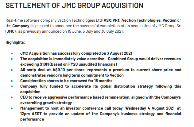 jonnohowe's tweet photo. $VR1 #vr1 potential to be 20m+ rev biz within 12 mths now with JMC (all scrip deal at 10c), Blank Canvass, Mindesk/FrameS multiple jurisdiction & vertical offering, tier 1 clients & partners, not bad for a coy barely $100m mkt cap as at today #vr #vection
(Disc. I own shares) https://t.co/gVovYUk6d0