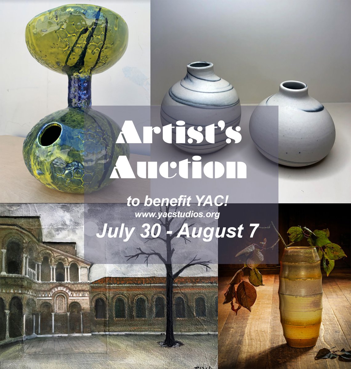 YACstudios's tweet image. Get your bids in now for our Virtual Art Auction! This is our largest auction to date, jam-packed with talent from 50+ professional artists including the work of many YACalumni, mentors, and board members!

yac.betterworld.org/auctions/summe…