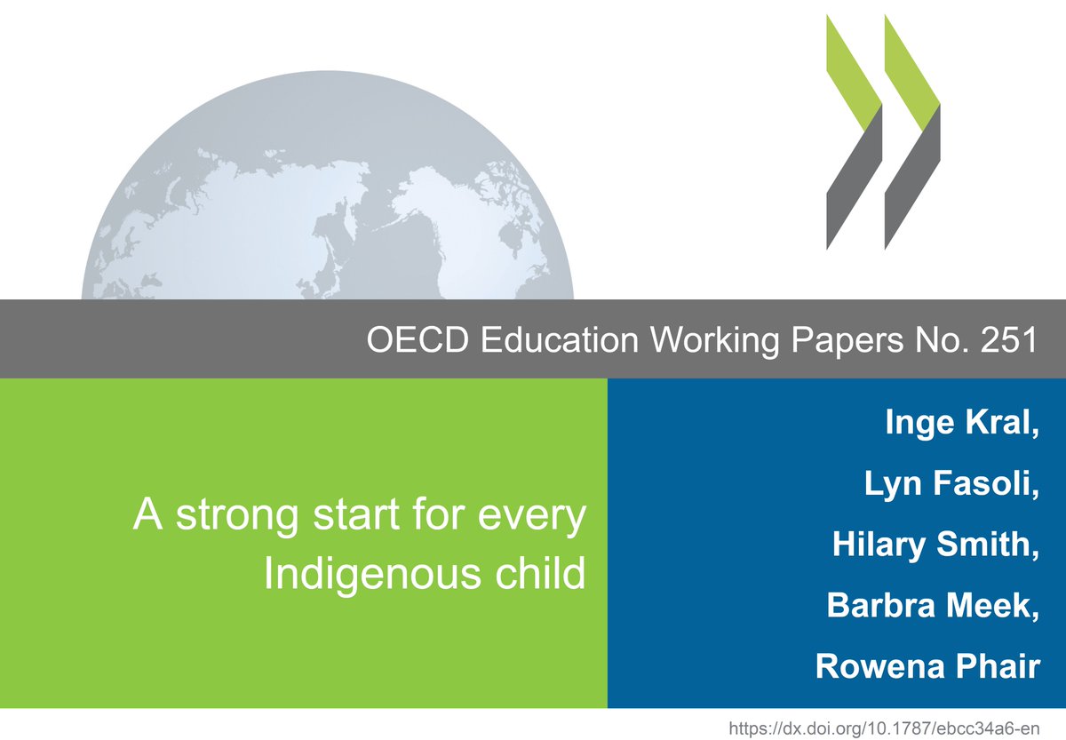 smith_hils's tweet photo. On this Aboriginal &amp; Torres Strait Islander Children's Day, we are proud to announce the release of our OECD working paper: "A strong start for every Indigenous child": https://t.co/scE4MxmczW https://t.co/LTxuDWcc3n