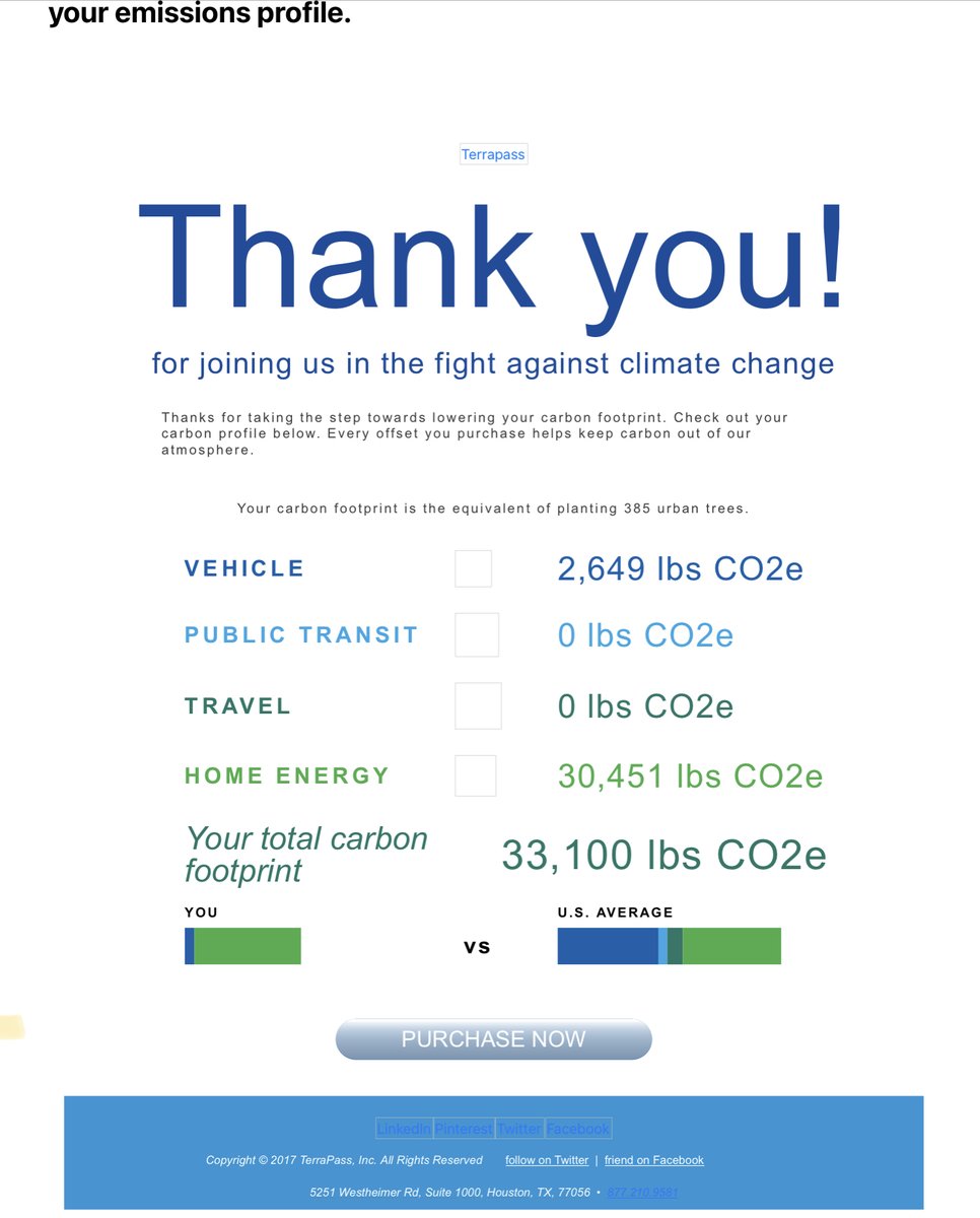 imcalledzorro's tweet photo. Get yours https://t.co/aj3gJp2tEQ! I would need to plant 385 trees to offset my carbon emissions! I will be doing better by monitoring my at home energy usage, trying to drive less and Turing the lights off when I leave a room! @Marlies86 @Mungojasie @AUMagic #CarbonCrush #GISH https://t.co/P8eKg4DpXE