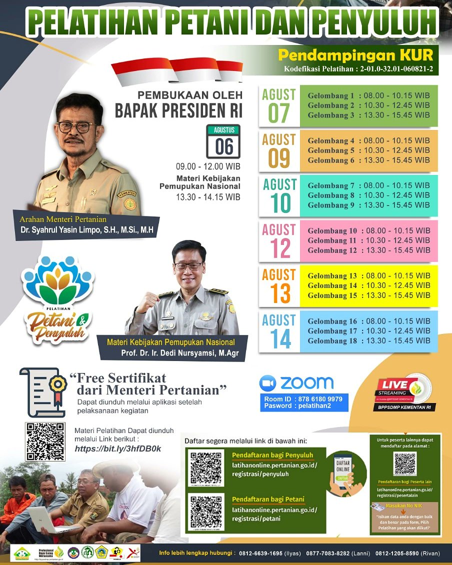 puslatan's tweet photo. Halo #SobatTani untuk yang belum mendaftar, yuk segera daftar di Pelatihan Petani dan Penyuluh.

Jangan sampai ketinggalan.

#salamsehat
#pelatihanpertanian
#petanipenyuluh
#majumandirimodern https://t.co/QCAnnenKYB