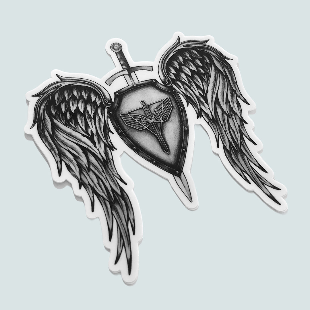 kindnessuntamed's tweet photo. GIVEAWAY: Angel's Shield REALISTIC version stickers from a tattoo design commissioned by @OwlsShadow  RT &amp; comment below which one you like more - I'll pick a winner Friday! You can get them here: https://t.co/IEdG8n3Jo1
And thank u Jackie for letting me share this w/Earpers! https://t.co/hSStmhC8ol