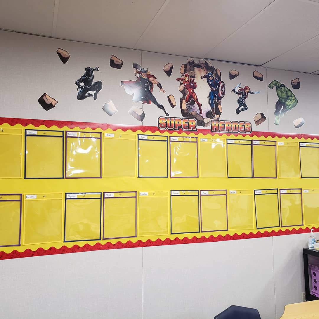 CapAmericaTeach's tweet photo. After more than a year, I'm finally having a full class back tomorrow. I'm super nervous, but also really excited. This super hero teacher's Avengers are ready to assemble! Wish me luck!! #teacherlife🍎 #newschoolyear #captainamericateacher https://t.co/E9sEQ8Dmev