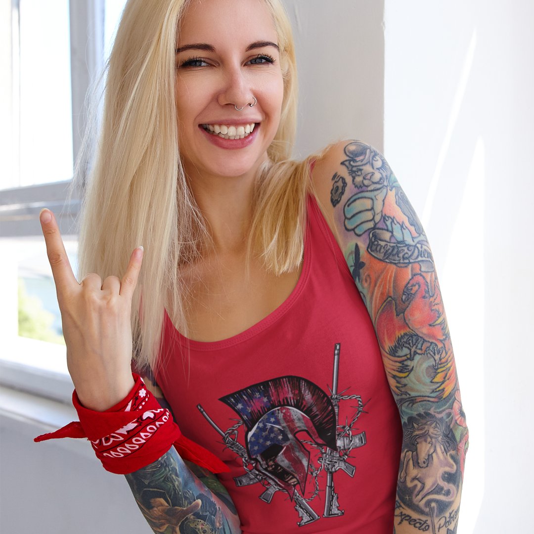 rangeandfield's tweet photo. A classic, all-purpose tank top with a Spartan design in the front and the Molan Labe design on the back #2a #hunting #ar15rifle #molanlabe https://t.co/pVcBLqexYh