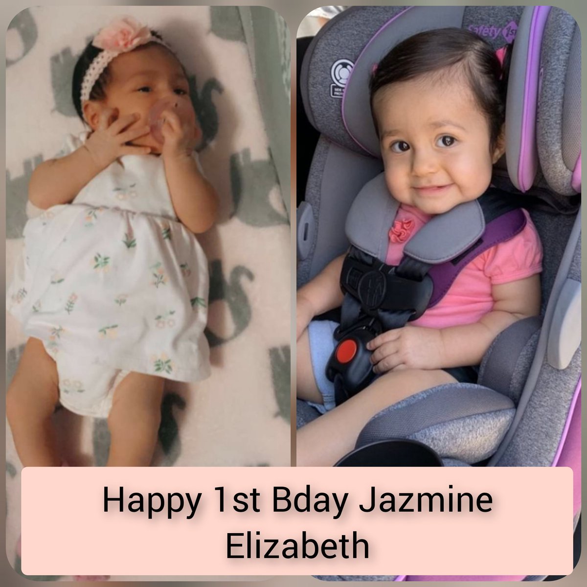 Doubledtabbi's tweet photo. Happy Happiest 1st BIRTHDAY to my little chiona Niece Jazmine Elizabeth!! 💕 Love You baby girl!! Tia Tabby hopes you have a fantastic day!! #DoubleTroubleWithTia #FirstBirthday #ElizabethLittleGirl #FutureTroubleMakers #GirlsRule https://t.co/3lBhwXMiPT
