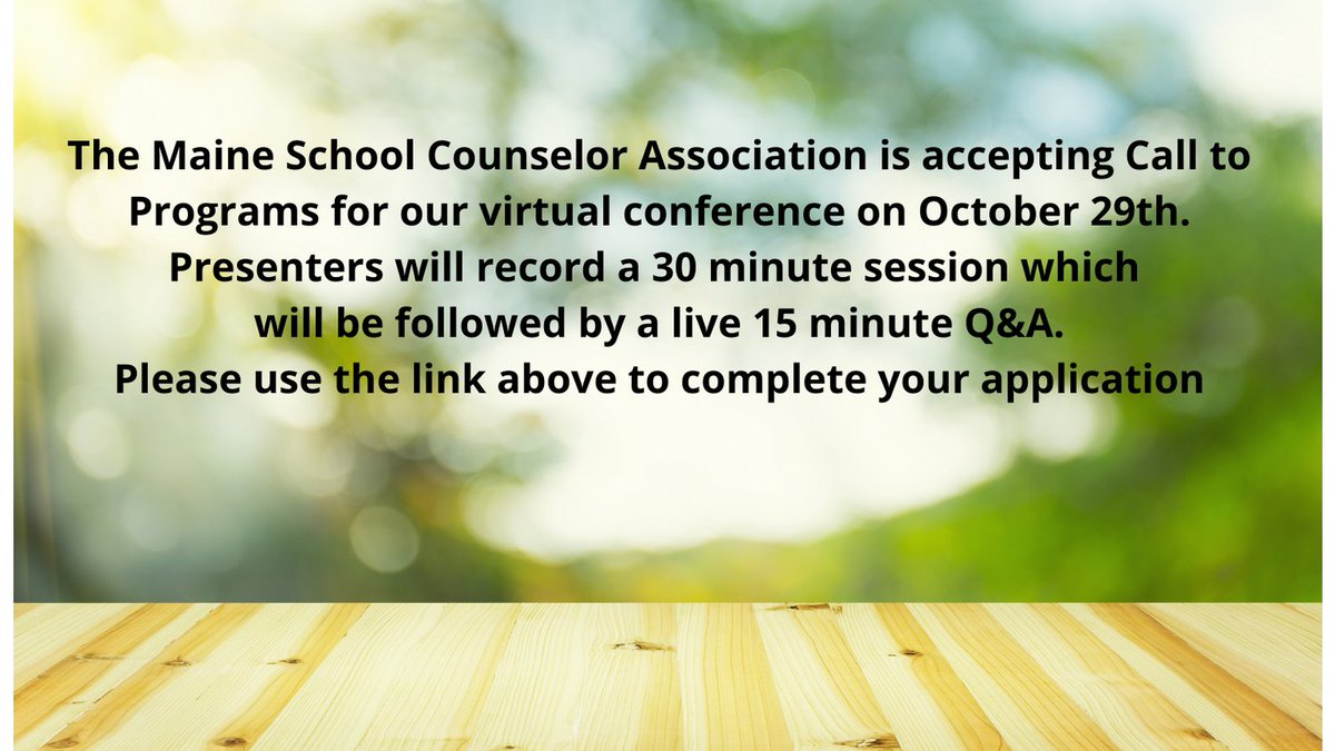 Are you interested in presenting at a State Conference?  We would love to learn from you.  Please use the following link to fill out a call to program.  
forms.gle/dqnKTtcYsDGtHg…