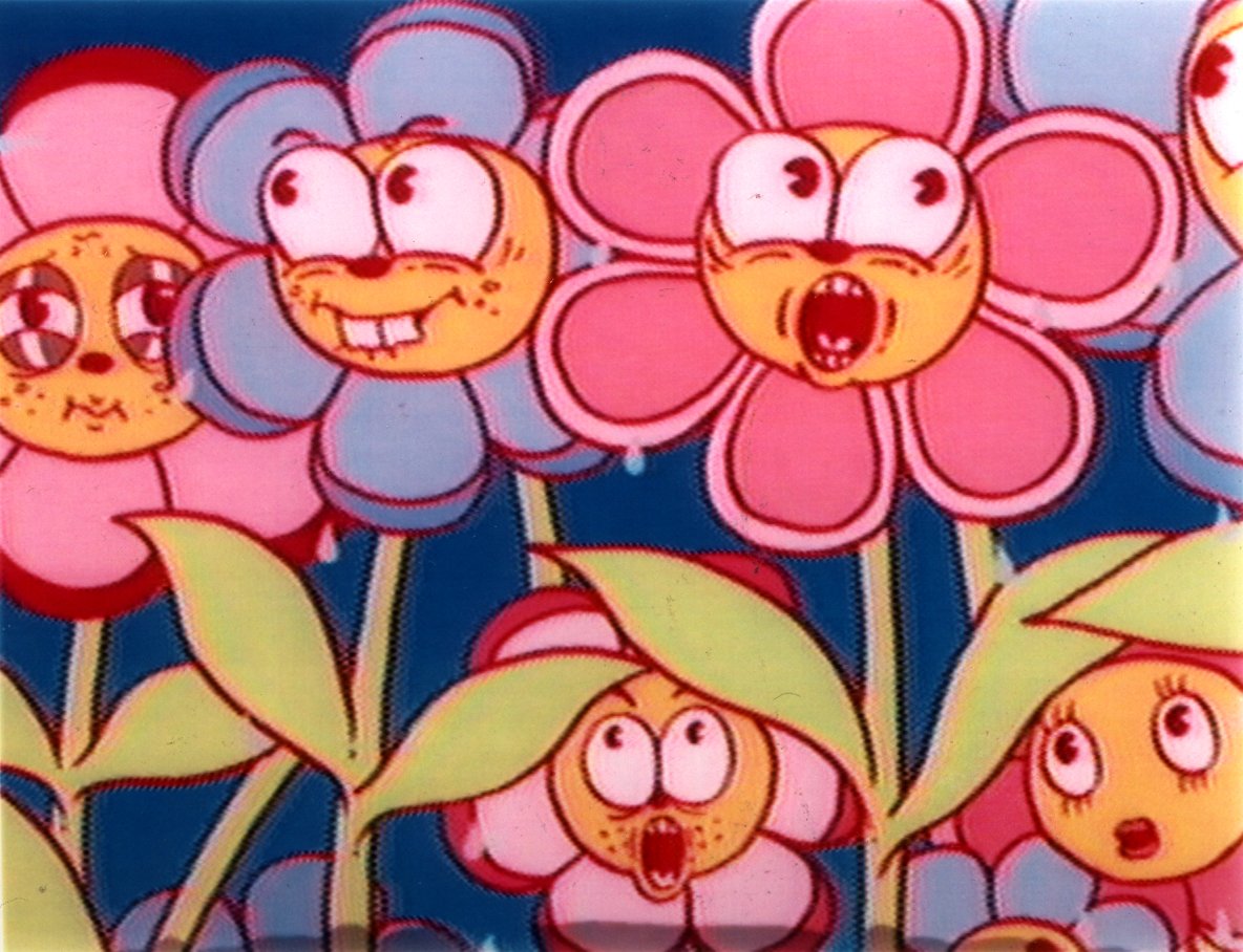 MossMoon's tweet photo. it's #MTV40thAnniversary and since my friends from #MTVAnimation are posting pics, here’s my throwback '95 #VideoMusicAwards package animation I made back then using my flower characters l created in '94 before #takashimurakami started using the flowers. Happy Birthday, #MTV!🥳 https://t.co/hCcWGeSx0j