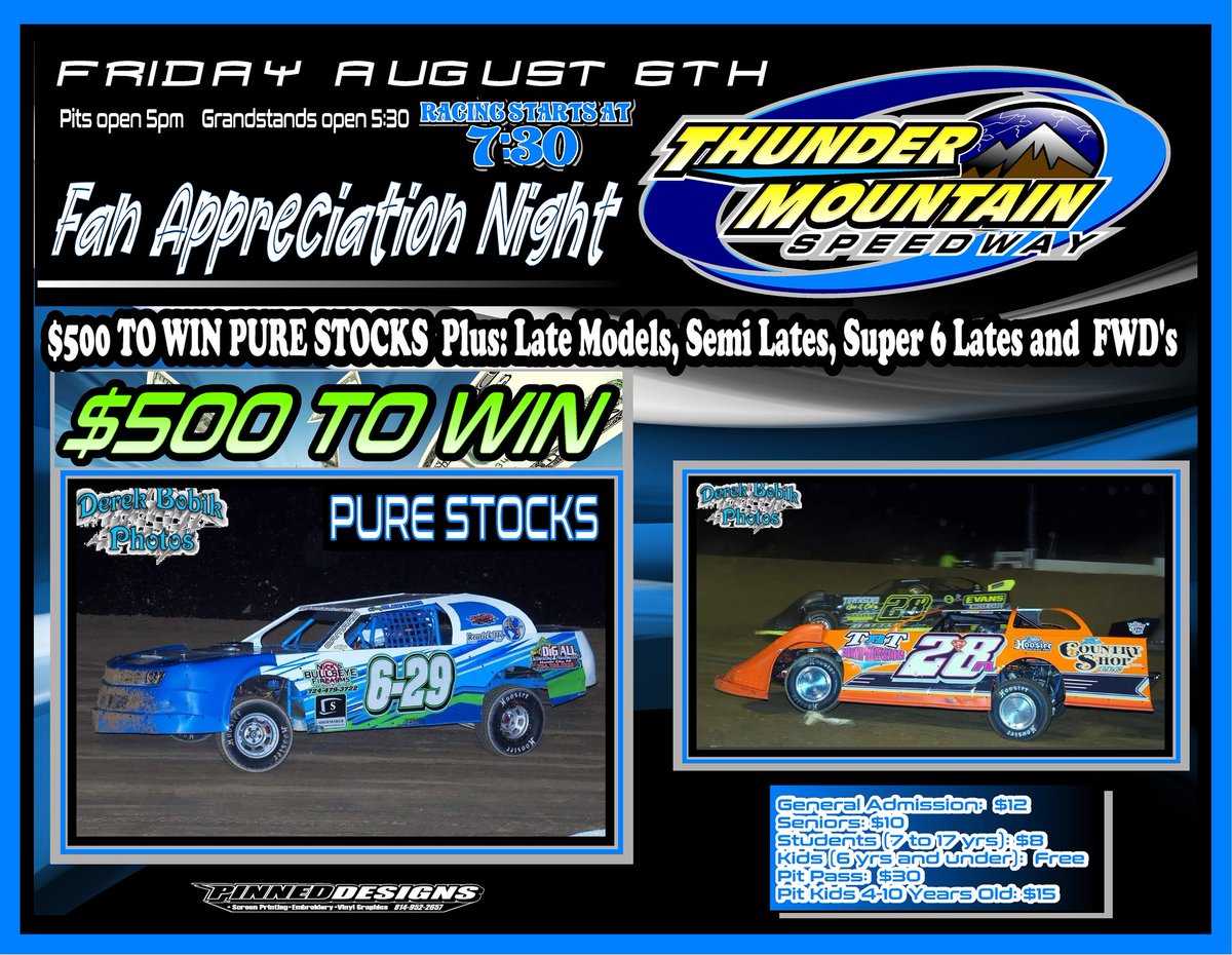 Thunder Mountain Speedway (PA) (@speedwaypa) on Twitter photo  Thunder Mountain Speedway (PA) (@speedwaypa) on Twitter photo