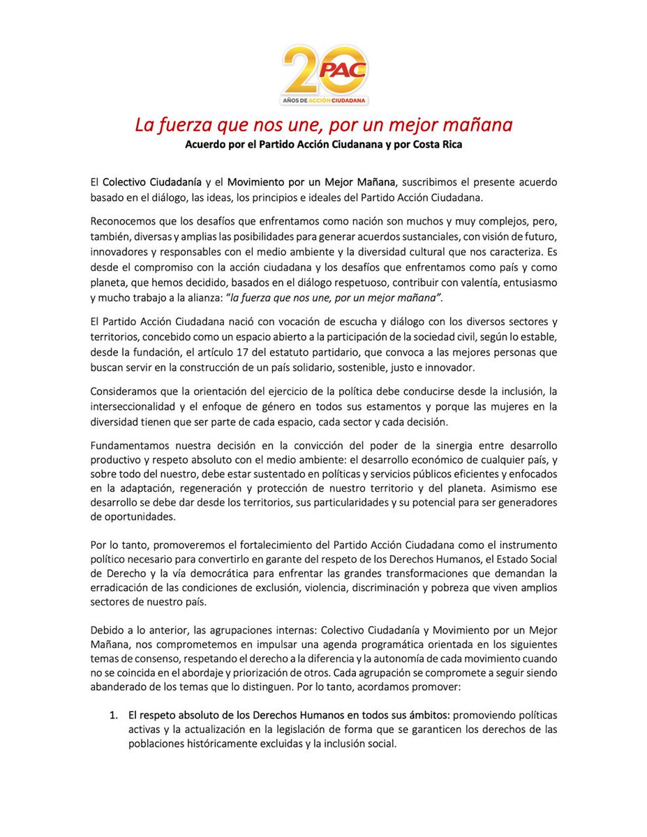 WelmerRamos's tweet photo. Te compartimos los 12 puntos de acuerdo con @Marciagonzagui, que son la base de nuestra alianza, que buscan también fortalecer y unir a nuestro partido, así como construir el país inclusivo, solidario, sostenible, innovador, progresista y próspero que queremos. https://t.co/sLUolkmCXt