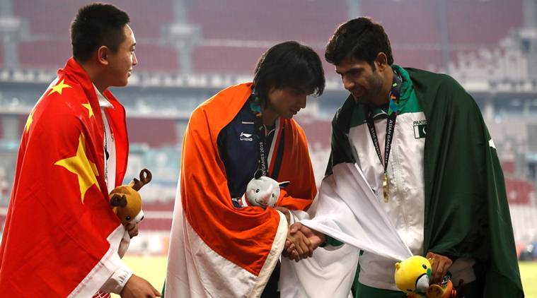 giffy6ty's tweet photo. Pakistan’s Arshad Nadeem, who ditched cricket for athletics as a teenager, qualifies for javelin final. After settling for bronze at the 2018 Asian Games, Nadeem had said Indian star Neeraj Chopra was his inspiration. 
#Athletics #Olympics https://t.co/XfsVFMr26G