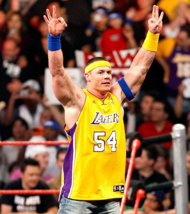 blanknac's tweet photo. Breaking News: John Cena has just signed a 1 year/$17.5 million dollar contract with the Los Angeles Lakers, per @wojespn https://t.co/byzKXCxlhO